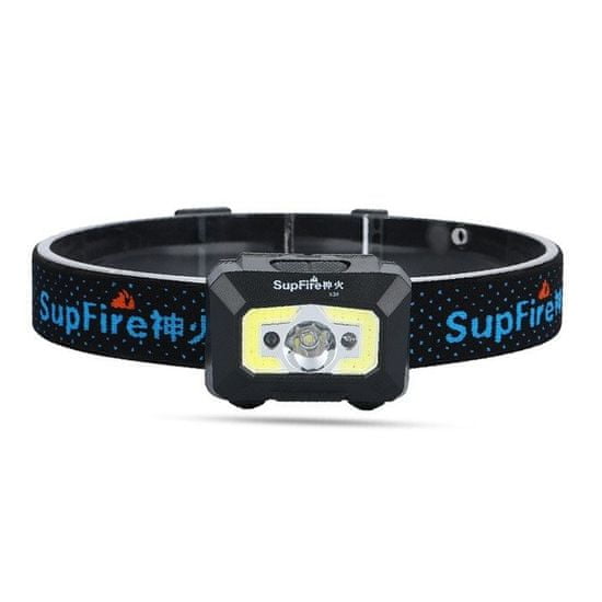 Superfire X30 LED fejlámpa 500lm, fekete