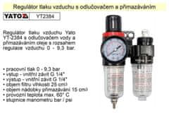 YATO Légnyomás-szabályozó leválasztóval és kenéssel YT-2384