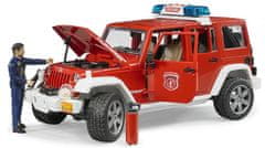 BRUDER 2528-as tűzoltó Jeep Wrangler tűzoltóval