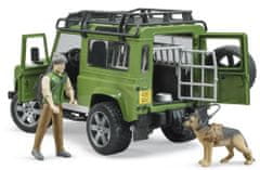 BRUDER 2587 Land Rover vadásszal és kutyával