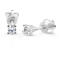 Cutie Diamonds Minimalist fehér arany fülbevalók gyémántokkalDZ60129-30-00-X-2