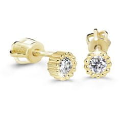 Cutie Diamonds Minimalistsárga arany fülbevalók gyémántokkalDZ60236-30-00-X-1