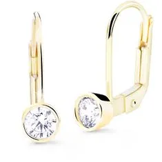 Cutie Diamonds Csodálatos bedugós sárga arany fülbevaló gyémánttal DZ8017-55-00-X-1