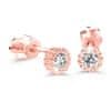 Minimalist rózsaszín arany fülbevalók gyémántokkalDZ60236-30-00-X-4