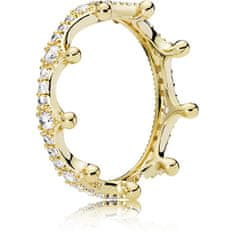 Pandora Gyönyörű aranyozott gyűrű Elvarázsolt korona Shine 168654C01 (Kerület 50 mm)