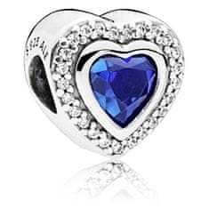 Pandora Luxus szív gyöngy kék kristállyal 797608NANB