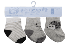 Just Too Cute 3pack fiú sündisznó zokni, csíkos, 74, színes