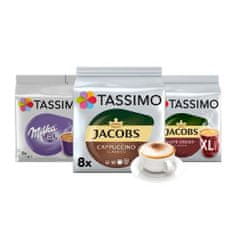 Tassimo Tassimo PACK MALL kávékapszulák -1x Cafe Crema XL, 1x Milka, 1x Cappucino