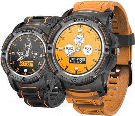 HAMMER Watch okosóra vízálló porálló IP68 multi sport, sport, GPS TFT kijelző hosszú akkumulátor élettartam GPS Bluetooth cserélhető számlap térkép megjelenítés kijelző SpO2 pulzusmérő sport módok