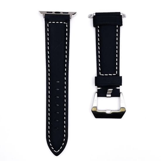 BStrap Leather Lux szíj Apple Watch 42/44/45mm, black