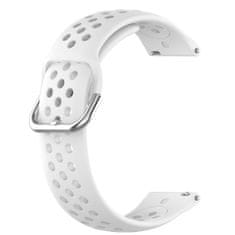 BStrap Silicone Dots szíj Samsung Galaxy Watch 3 41mm, white