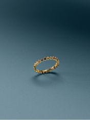 PDPAOLA Bájos aranyozott gyűrű cirkónium kövekkel SAGE Gold AN01-209 (Kerület 54 mm)