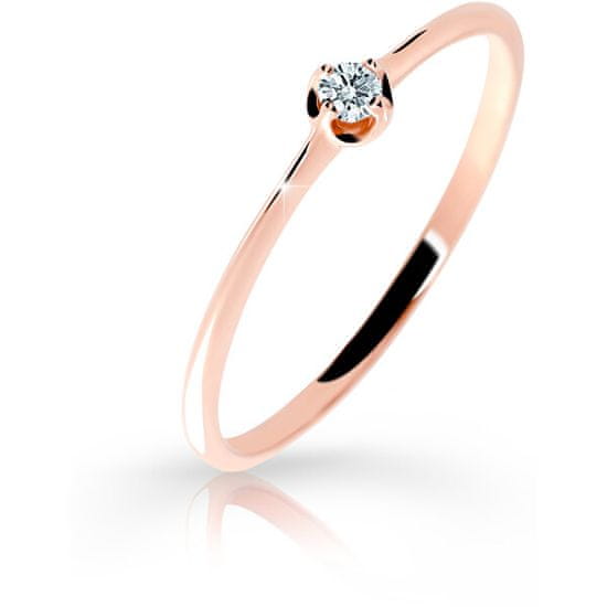 Cutie Diamonds Gyengéd rózsaszín arany gyűrű gyémánttal DZ6729-2931-00-X-4