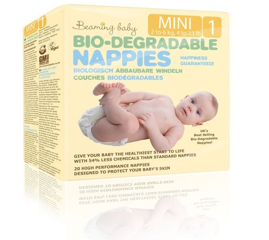 Beaming Baby 1 Mini pelenka (2-6 kg) 20 db - Biológiailag lebomló