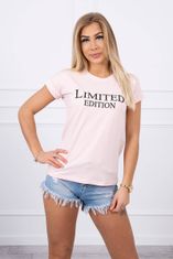 Kesi Nyomtatott női póló Denzel púder rózsaszín-fekete Universal