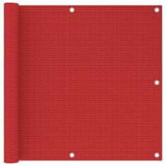 Vidaxl piros HDPE erkélytakaró 90 x 300 cm 311008