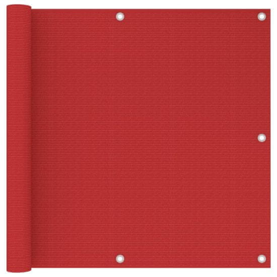 Greatstore piros HDPE erkélytakaró 90 x 300 cm