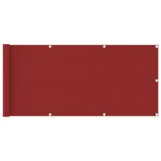 Greatstore piros HDPE erkélyparaván 75 x 400 cm