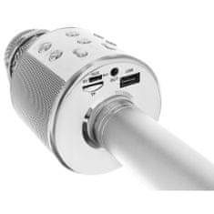 MG Bluetooth Karaoke mikrofon hangszóróval, ezüst