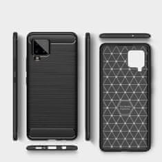 MG Carbon Case Flexible szilikon tok Samsung Galaxy A42 5G, fekete