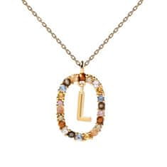 PDPAOLA Gyönyörű aranyozott nyaklánc "L" betű LETTERS CO01-271-U (lánc, medál)
