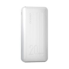 DUDAO K12PQ+ Power Bank 20000mAh 2x USB QC 3.0 PD 20W, fehér