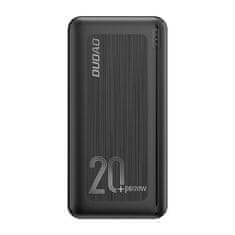 DUDAO K12PQ+ Power Bank 20000mAh 2x USB QC 3.0 PD 20W, fekete