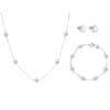 Kedvezményes ezüst ékszer készlet Pavona 21004.1, 22015.1, 23008.1 (nyaklánc, karkötő, fülbevaló)