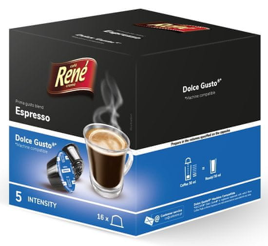 René Espresso kapszulák Dolce Gusto kávéfőzőhöz 16 db
