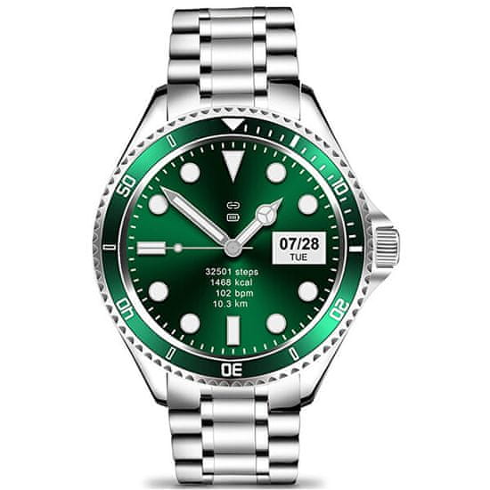 Wotchi Smartwatch W69SGN - Silver+Green
