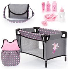 Bayer Design Kiegészítőkészlet babáknak rózsaszín/szürke