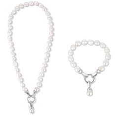 JwL Luxury Pearls Kedvezményes gyöngy ékszer szett JL0559 és JL0560 (karkötő, nyaklánc)