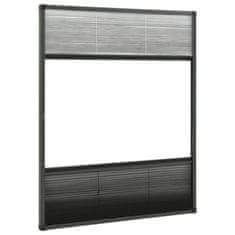 Vidaxl alumínium pliszé ablakszúnyogháló árnyékolóval 80 x 100 cm 148683