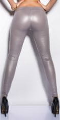 Amiatex Női leggingsz 74545 + Nőin zokni Gatta Calzino Strech, szürke, S/M