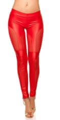 Amiatex Női leggingsz 74633 + Nőin zokni Gatta Calzino Strech, piros, L/XL