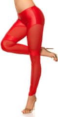 Amiatex Női leggingsz 74633 + Nőin zokni Gatta Calzino Strech, piros, L/XL