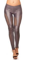 Amiatex Női leggingsz 74632 + Nőin zokni Gatta Calzino Strech, szürke, L/XL