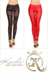 Amiatex Női leggingsz 74646 + Nőin zokni Gatta Calzino Strech, piros, S/M