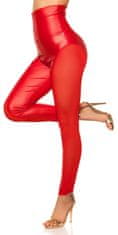 Amiatex Női leggingsz 74645 + Nőin zokni Gatta Calzino Strech, piros, L/XL