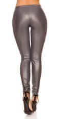 Amiatex Női leggingsz 74651 + Nőin zokni Gatta Calzino Strech, szürke, M/L