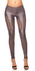 Amiatex Női leggingsz 74632 + Nőin zokni Gatta Calzino Strech, szürke, S/M