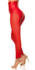 Amiatex Női leggingsz 74645 + Nőin zokni Gatta Calzino Strech, piros, L/XL
