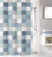 Kleine Wolke Check zuhanyfüggöny, 180x200cm, kék-szürke kockák