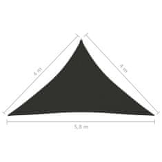 Greatstore antracitszürke háromszögű oxford-szövet napvitorla 4x4x5,8 m