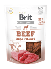 Brit Jerky Beef Fillets, 12x 80g