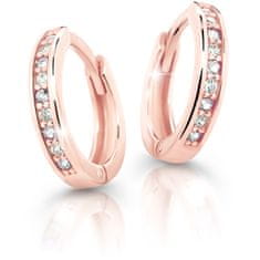 Cutie Jewellery Bájos rózsaszín arany karika fülbevaló C3342-80-X-4 (Szín lila)