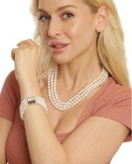 JwL Luxury Pearls Háromsoros karkötő valódi fehér gyöngyökből JL0668