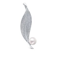 JwL Luxury Pearls Fényes gyöngy bross levél JL0701