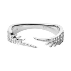 Fossil Gyengéd ezüst gyűrű kristályokkal JFS00536040 (Kerület 57 mm)