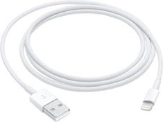 Apple USB-A kábel - Lightning, M/M, töltés, adatátvitel, 1 m, MXLY2ZM/A, fehér